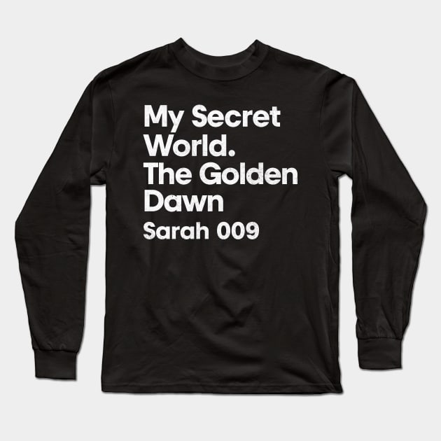 Sarah 009 - My Secret World - Minimalist Fan Design Long Sleeve T-Shirt by saudade